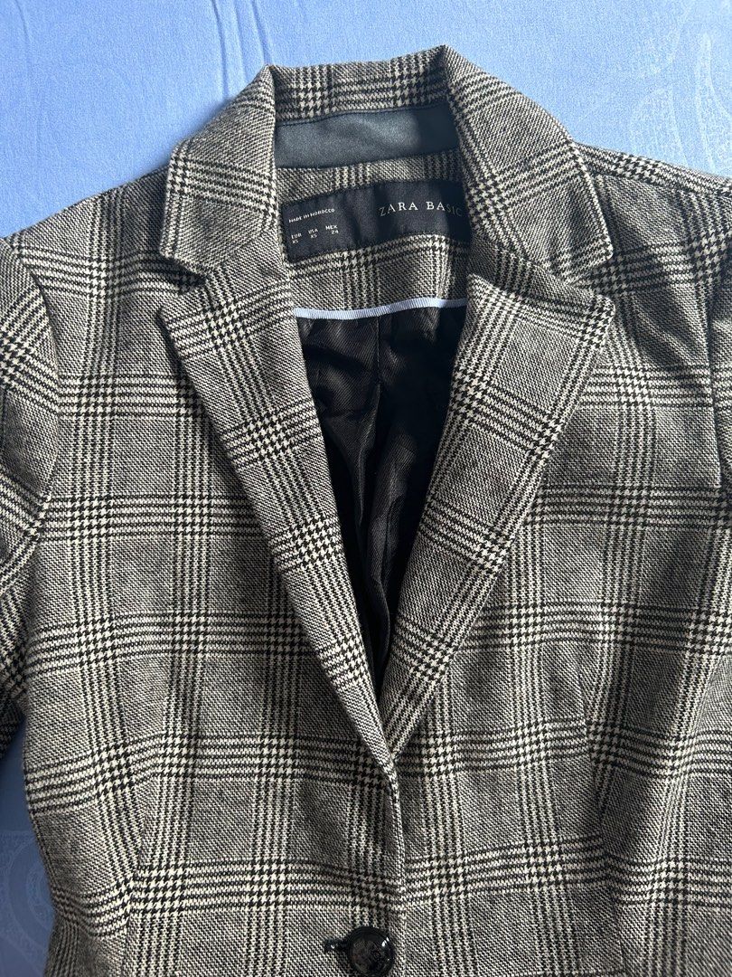 Tartan blazer zara hotsell