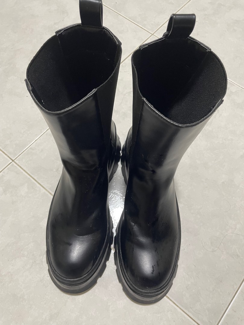 Zara Black Boots, Women's Fashion, Footwear, Boots on Carousell