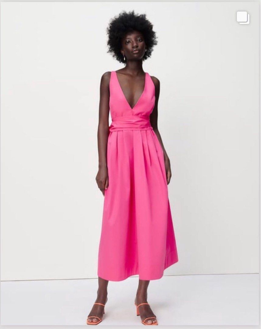 Zara neon pink dress clearance