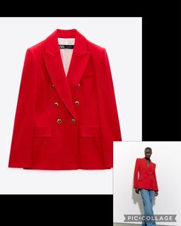 Zara Tailored Double Breasted Blazer