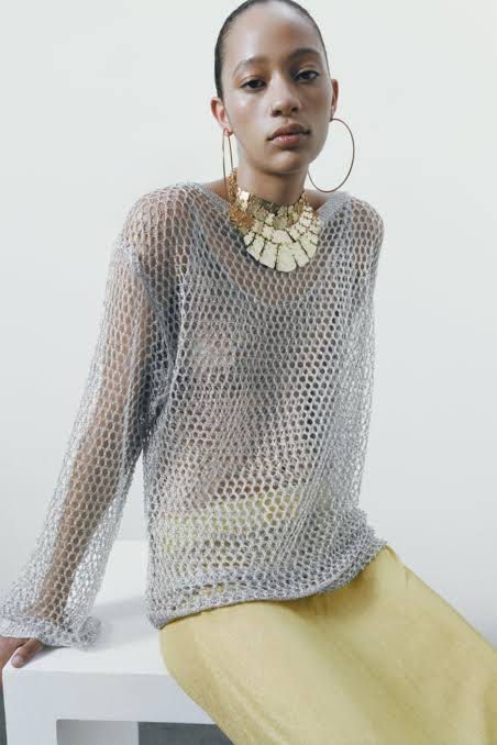 Knitted mesh top discount