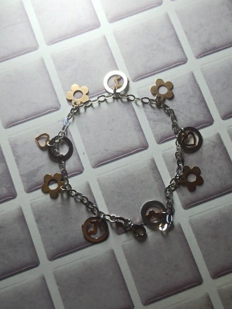 White gold hotsell bracelet charms