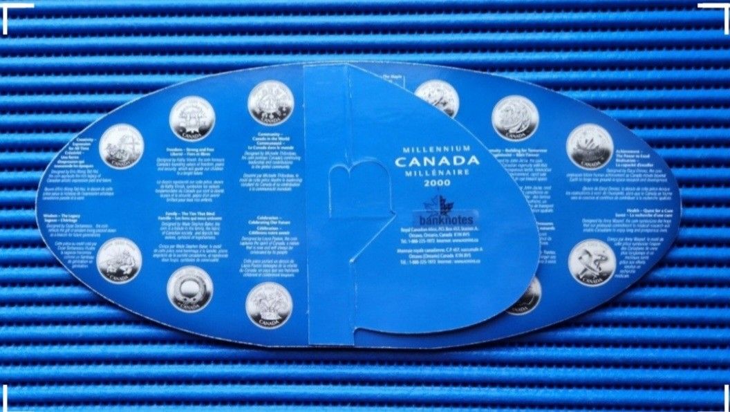 2000 Millennium Canada Millenaire Coin Set Consisting 12X Pieces of ...
