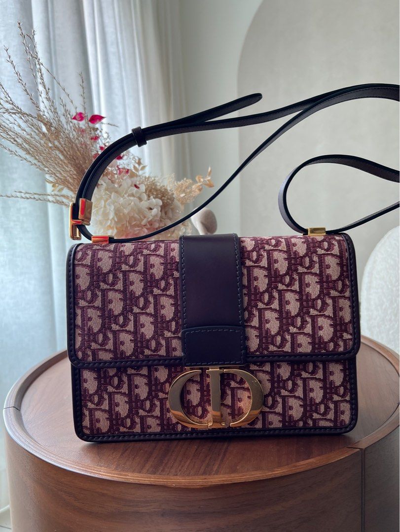 Christian Dior 30 Montaigne Box Crossbody bag in Jacquard, Gold Hardware  Blue, Luxury, Bags & Wallets on Carousell