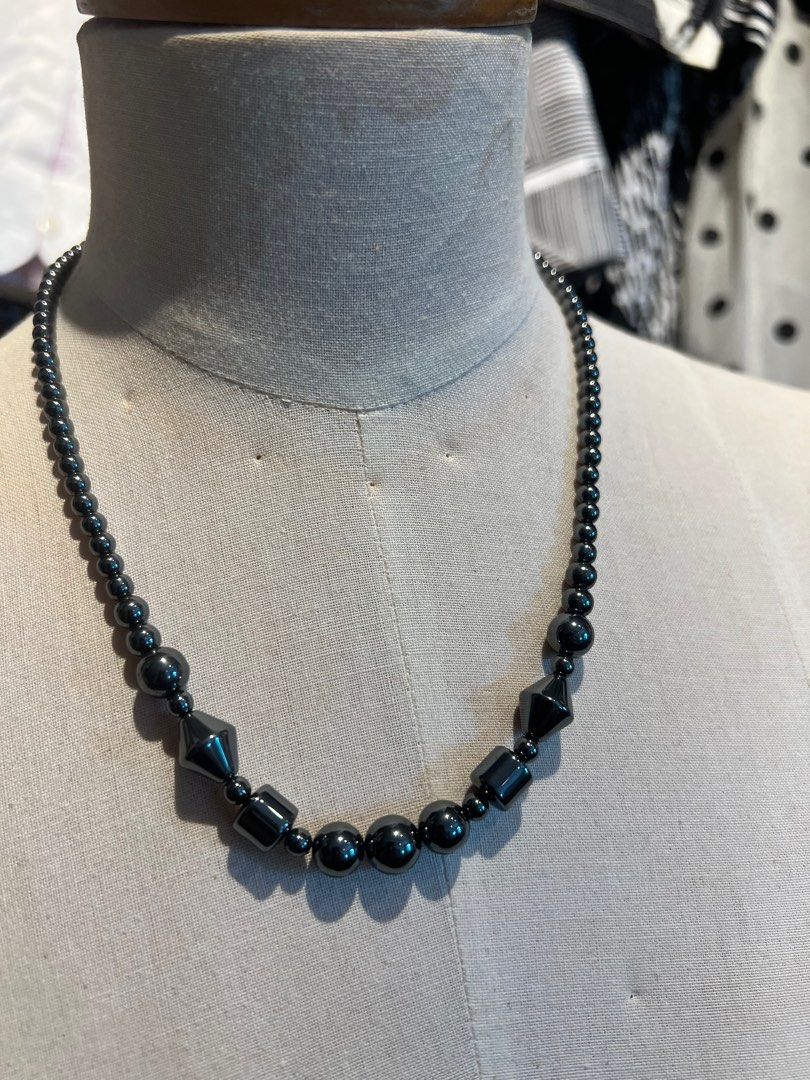 90s y2k cool deep metal bead choker necklace