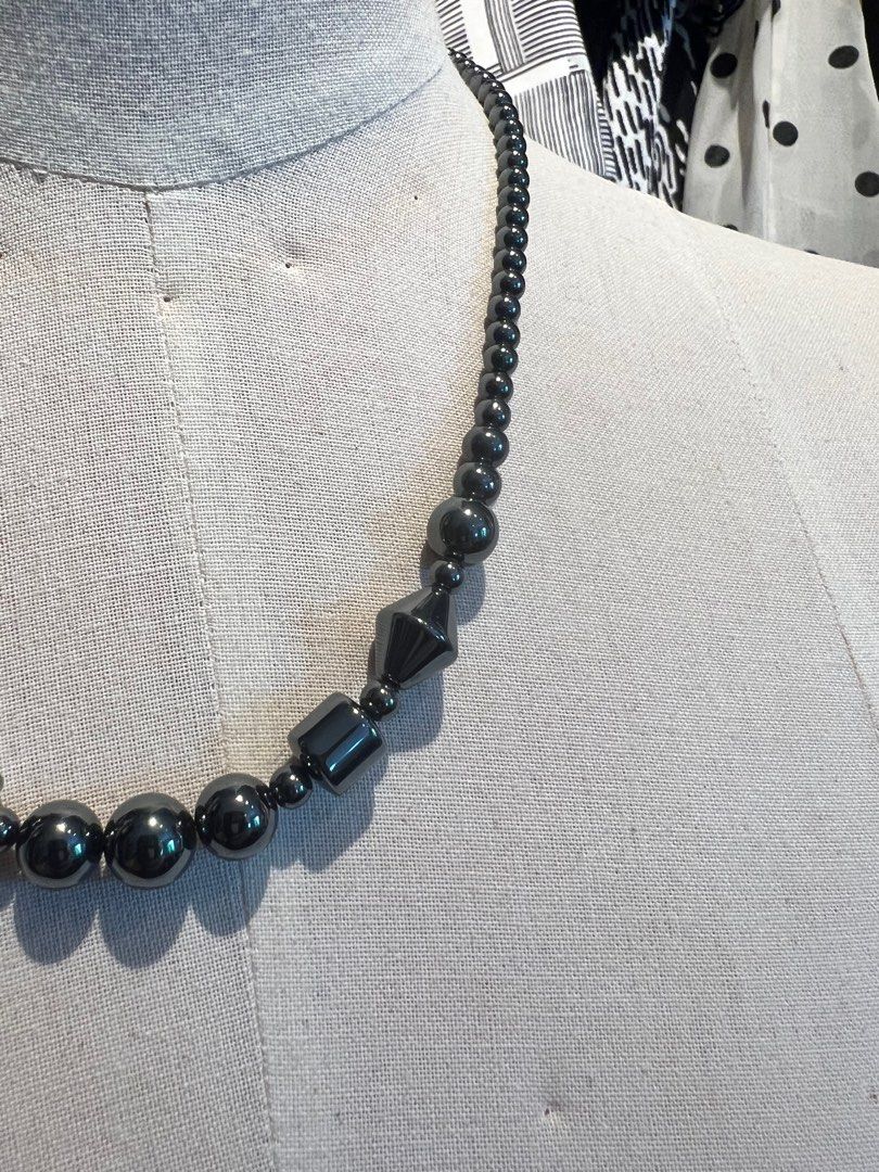 90s y2k cool deep metal bead choker necklace
