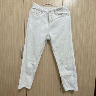 米白直筒牛仔長褲