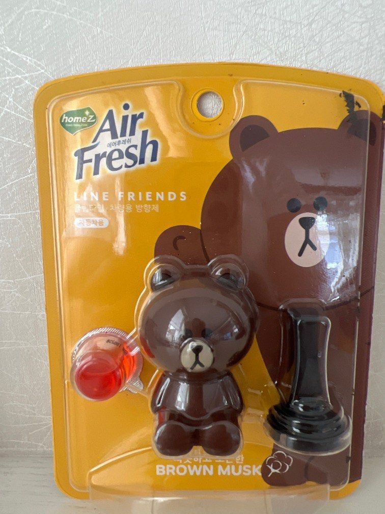 韓國國LINE FRIENDS Brown 車載香水香氛brown Air fresh Car Vent Clip