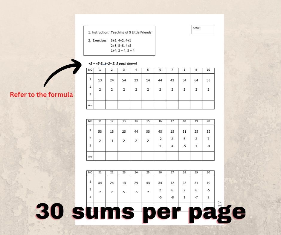 Abacus math worksheets- Soft copy available, Hobbies & Toys, Books ...