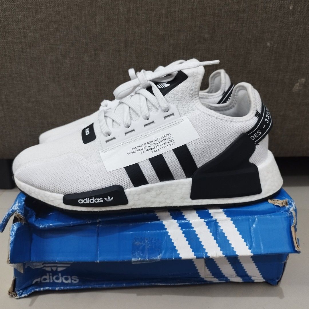 Running Shoes White Adidas Nmd R1 V2 Nmd Double Black