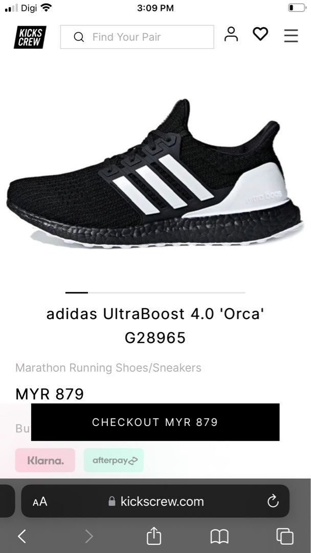 Adidas ultra boost 4.0 show your stripes orca g28965 sales