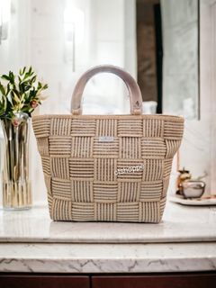 Alma Tonutti Italian Woven Handbag Made In Italy Straw Bag Purse Double  Strap