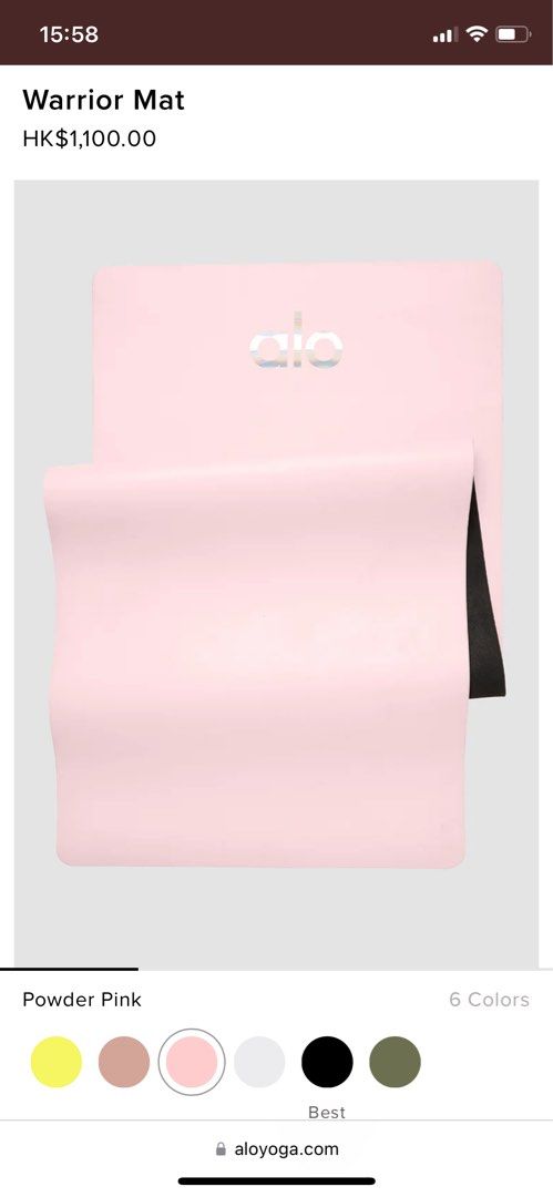 Alo warrior mat (powder pink), 運動產品, 運動與健身, 運動與健身