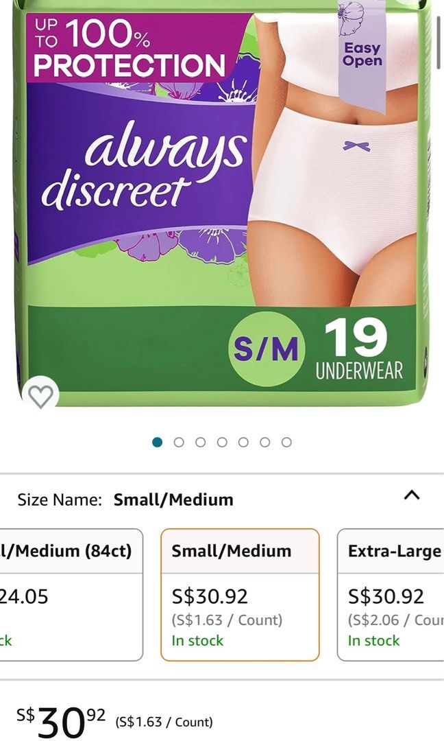 Always Discreet Incontinence Underwear