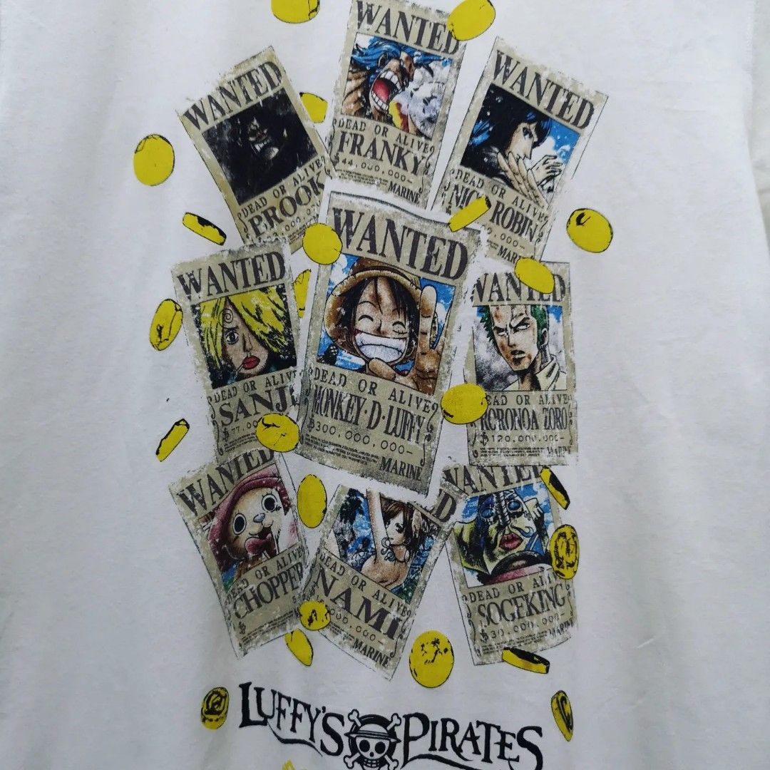 Anime One Piece Straw Hat Crew Bounty Poster, Men's Fashion, Tops & Sets, Tshirts & Polo Shirts