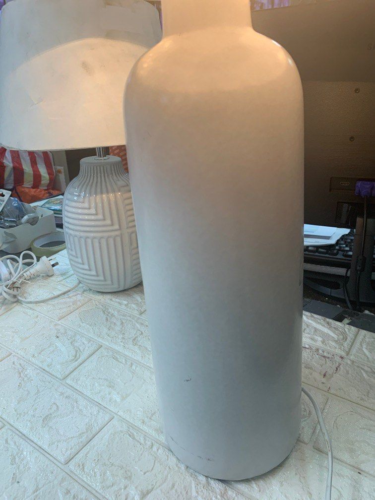Anko Lula Ceramic Table Lamp 220volts (Category: Lighting) located in Pasay City. Submitted by ayinong168 (Listing ID 1254140153, Image 3). Description: Item is in excellent condition working 220volts ceramic body, issue only shade, with slight damage inside, but not noticeable in outside, size is height is 66 cm x diameter is 18 cm pm for order.