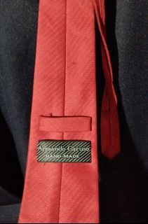 Armando Caruso red necktie zip
