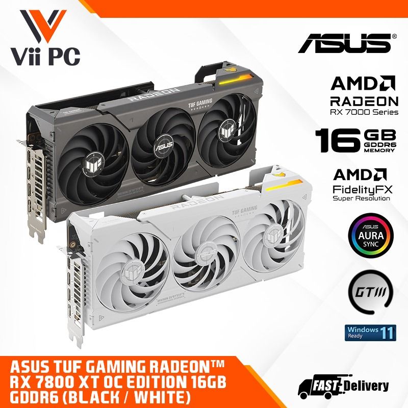 ASUS TUF Gaming Radeon RX 7800 XT OC Edition 16GB GDDR6, Graphics Card