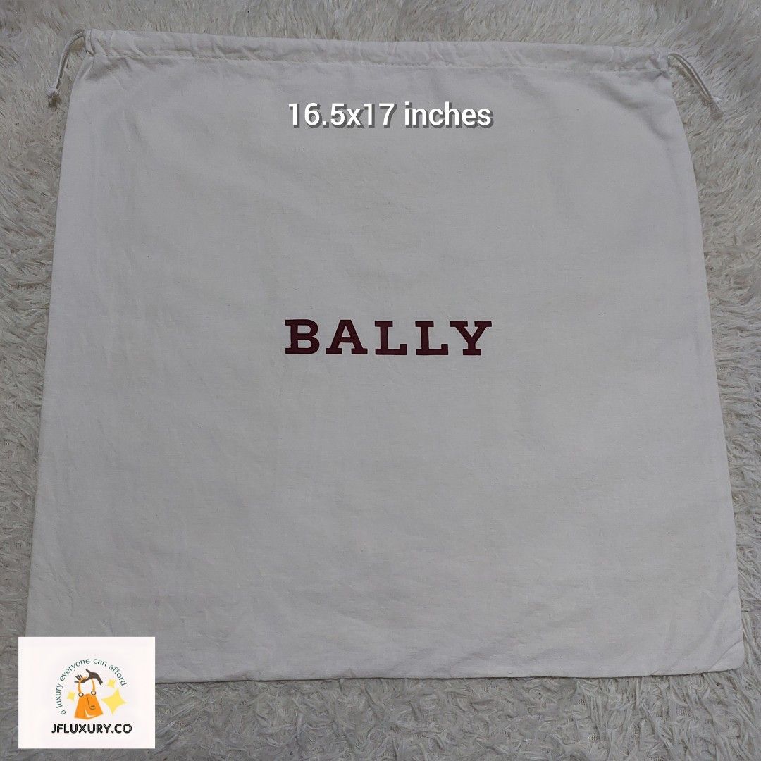 Authentic Bally dust bag 16.5x17 inches (Category: Luxury Bags & Wallets) located in Manila. Submitted by jfluxury.co (Listing ID 1254046781, Image 1). Description: excellent condition no flaws bought in Japan 🇯🇵 💯% Authentic. 😊 Money back guarantee. 😊 Clean and ready to use na po.