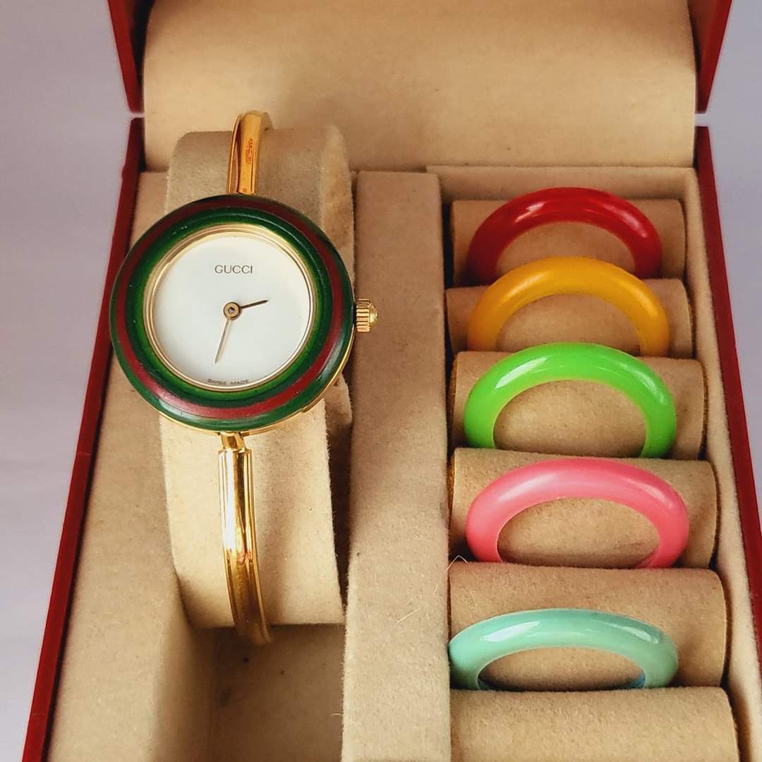 Gucci bezel bangle watch discount