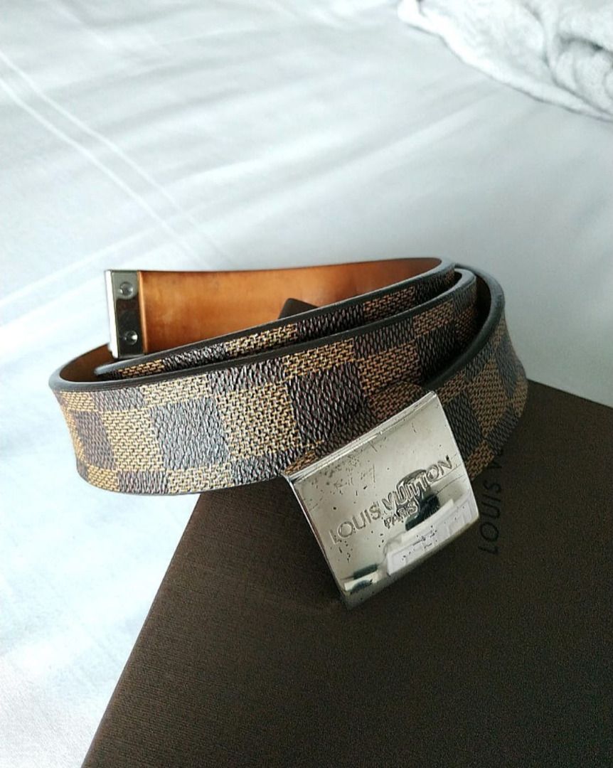 TEXTURED Calfskin Belt Strap for LOUIS VUITTON Signature Detachable Buckles