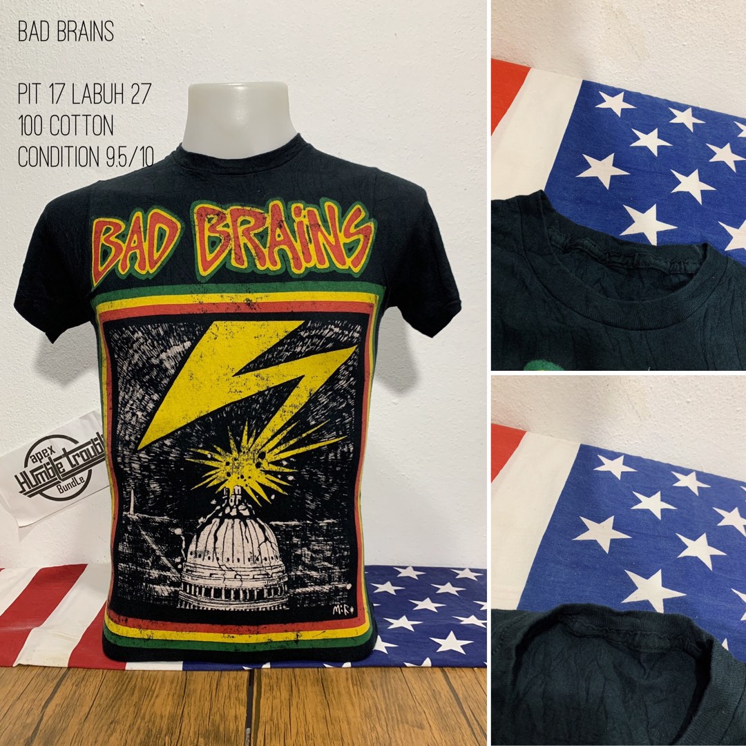 Bad Brains Distressed Vintage Capitol Logo T Shirt Cotton Tshirt