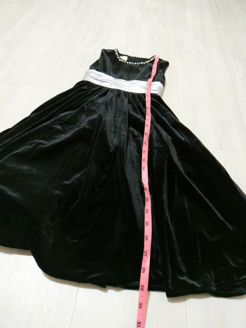 Girls black shop velvet dress