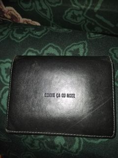 Black wallet leather