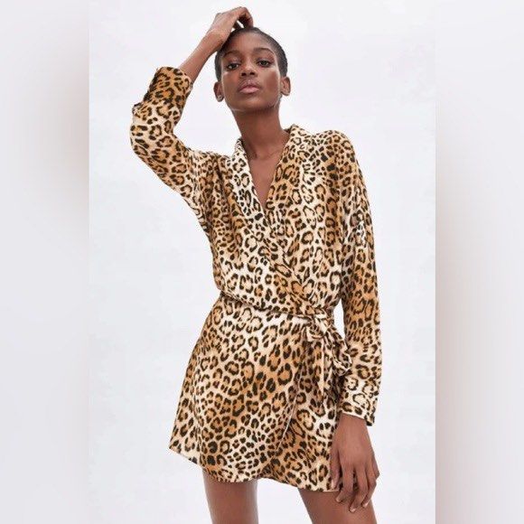 Zara leopard romper best sale
