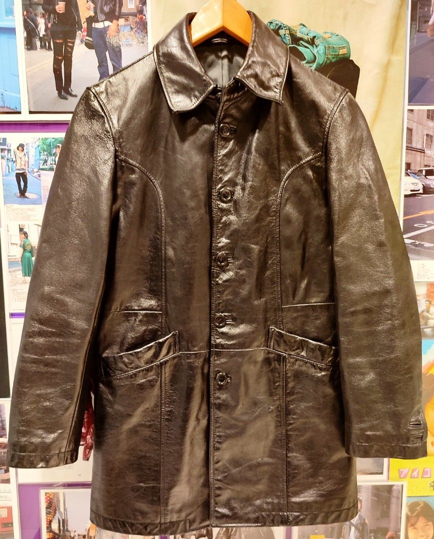 Genuine leather trench discount coats