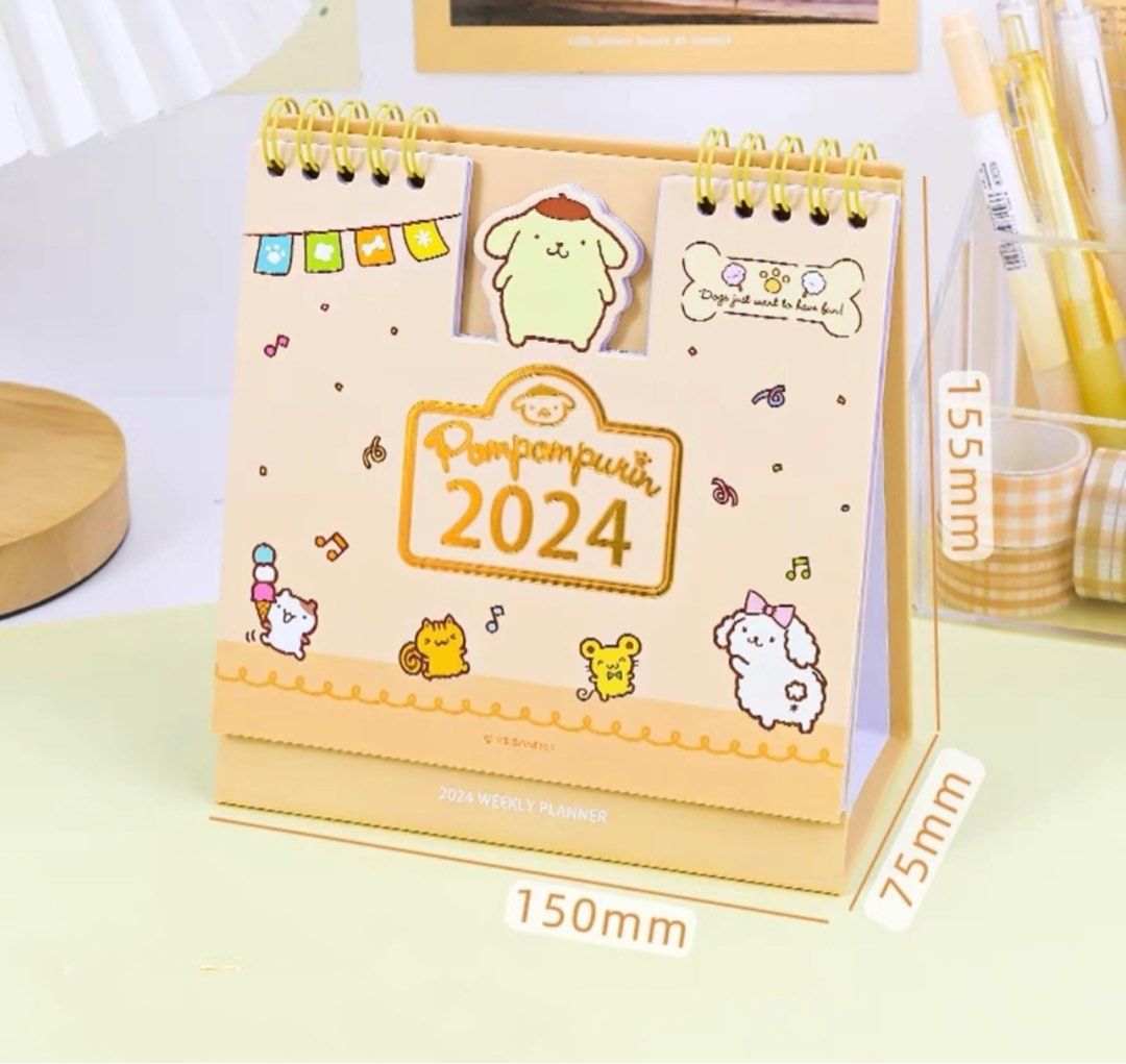 Calendar 2024 (sanrio), Hobbies & Toys, Stationery & Craft, Stationery