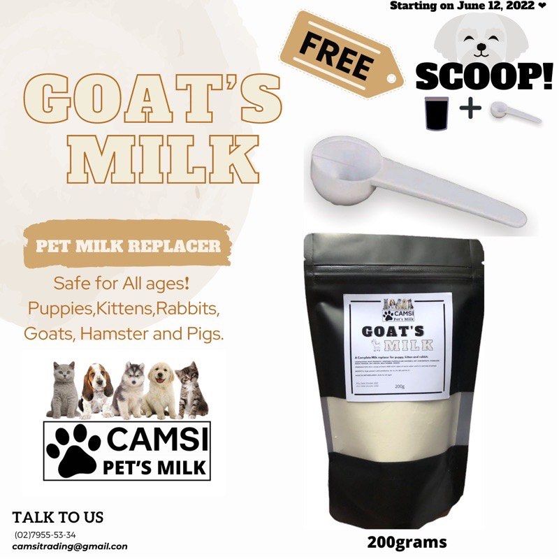 CAMSI Goat’s Milk Powder w/ FREE SCOOP for All ages Low Lactose, Pet