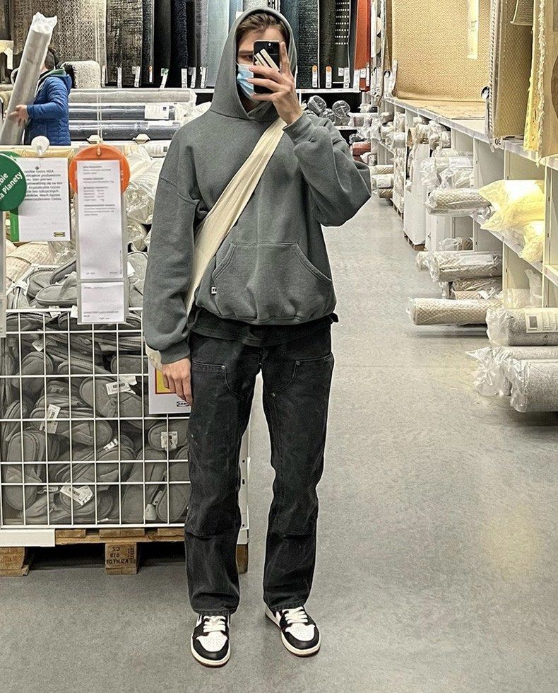 Men's carhartt double knee jeans top