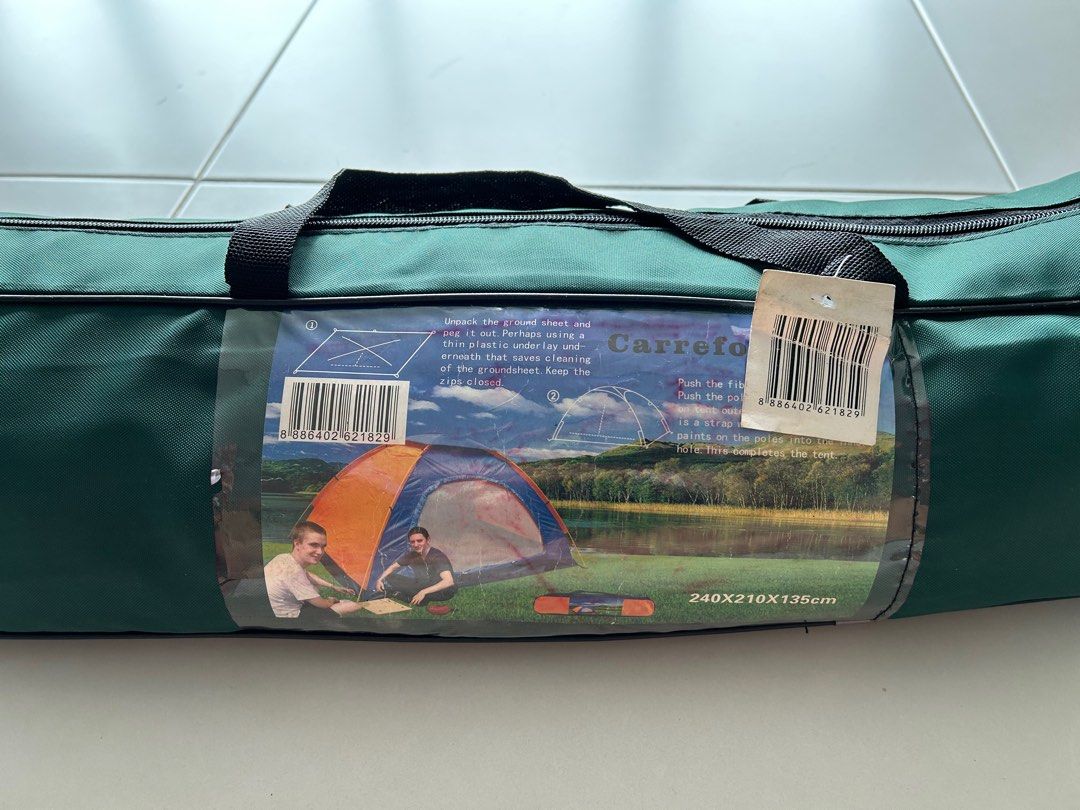 Carrefour Camping Tent, Sports Equipment, Hiking & Camping on Carousell