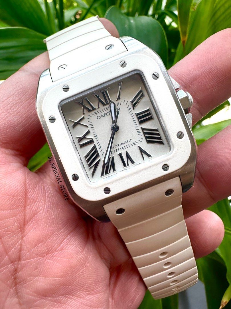 Cartier Santos 100 W20122U2 White Women s Fashion Watches Accessories Watches on Carousell