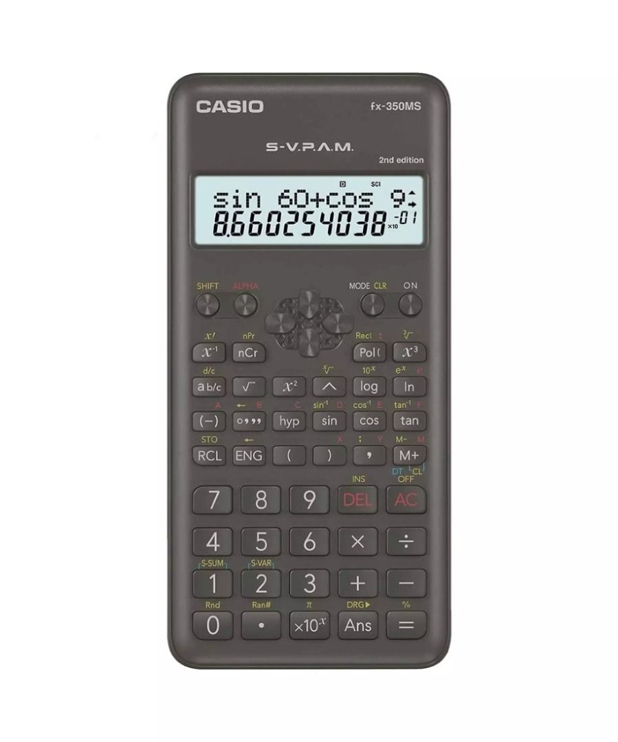 Casio FX 350MS Scientific Calculator. New Second Edition Casio FX350MS Scientific Calculator. 240 Functions. Uses LR44