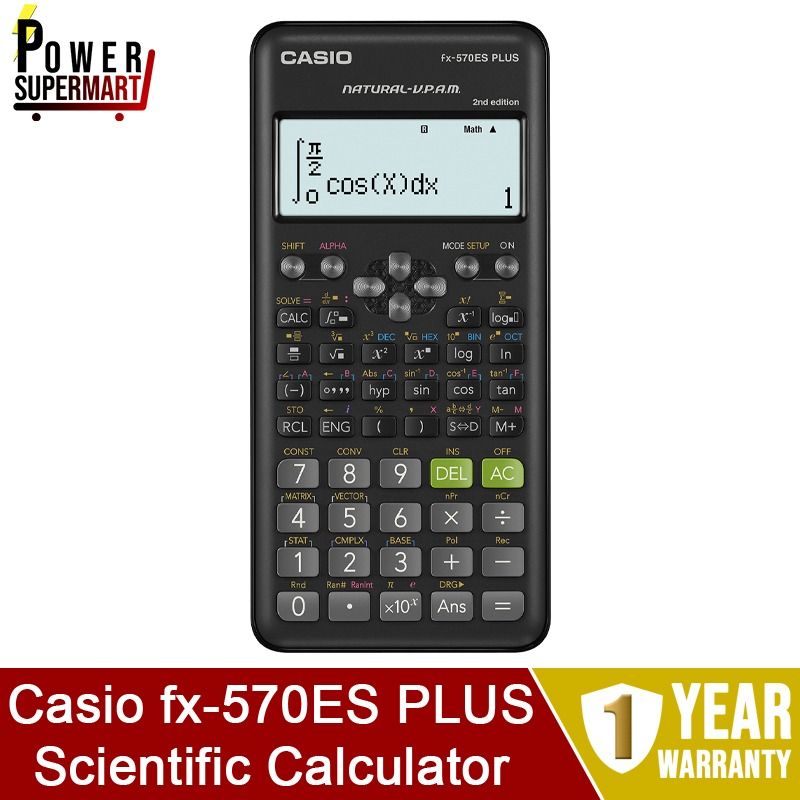 Casio fx-570ES PLUS Scientific Calculator. New 2nd Edition. Original Casio  Product. Local SG Seller. 1 Year Warranty., Hobbies & Toys, Stationery &  Craft, Stationery & School Supplies on Carousell