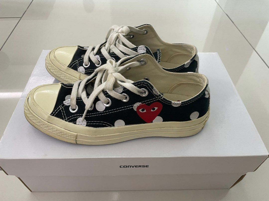 CDG Converse Polka dot shoes