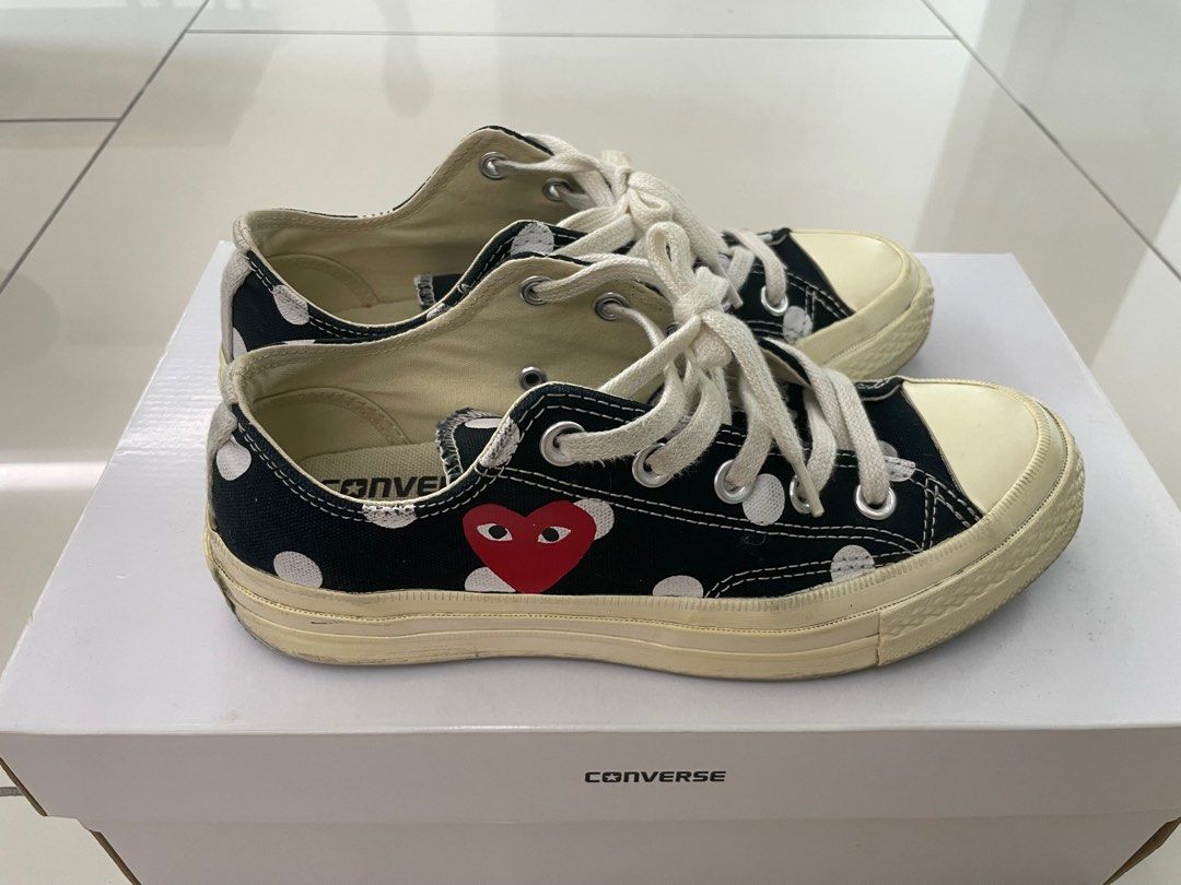 CDG Converse Polka dot shoes Women s Fashion Footwear Sneakers