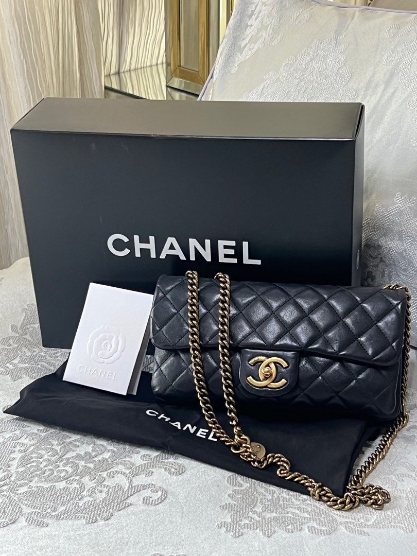 CHANEL CC Crown Calfskin Flap, Luxury, Bags & Wallets on Carousell