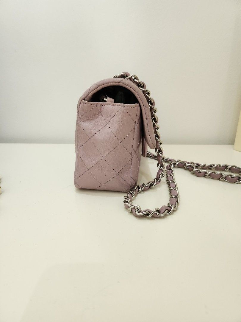 Chanel Mini Rectangular (Category: Bags & Wallets) located in Singapore. Submitted by brendaishungry (Listing ID 1254244889, Image 2). Description: In a pretty lavender purple colour. Used, therefore signs of use is expected. please refer to pics. generally in an okay condition, but if you are fussy, please do bring it to a spa for a refresh serial hologram + receipt avail, however card missing.
