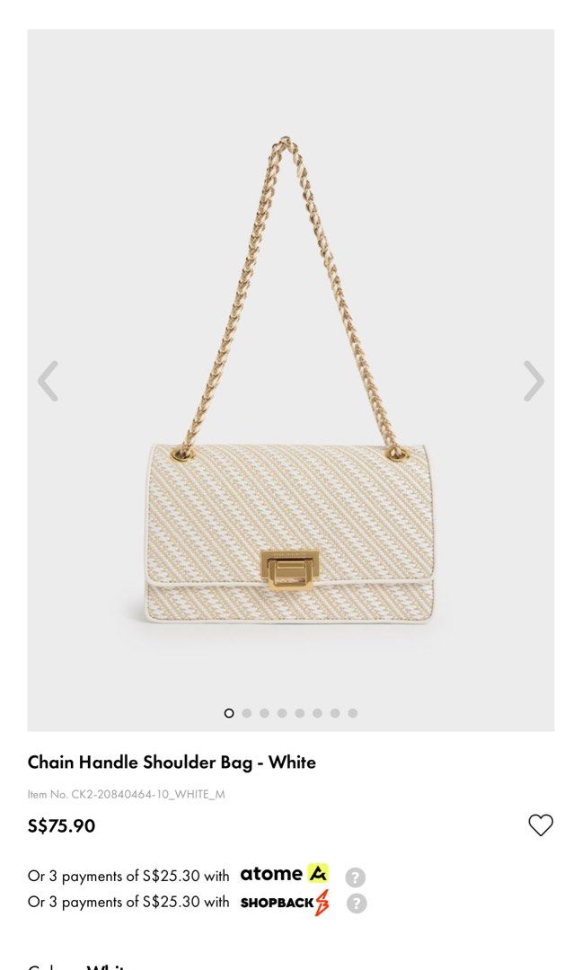 Chain handle clearance shoulder bag