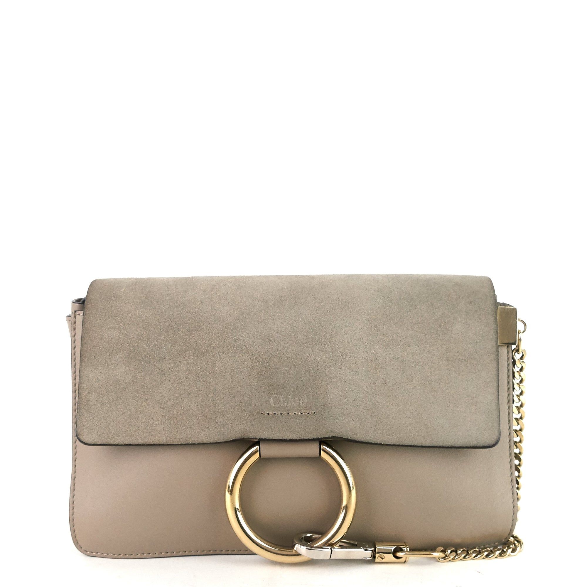 Chlo Faye Calfskin Small Shoulder Bag in Calfskin Gold Hardware