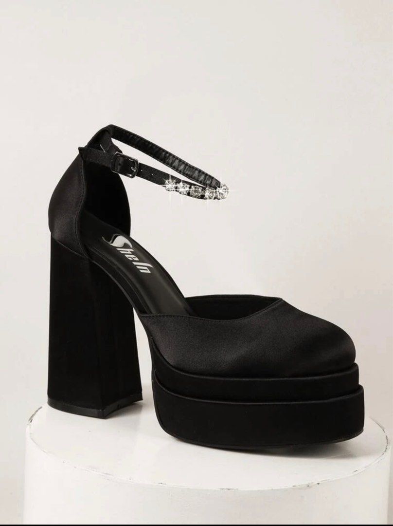 strappy chunky platform heels
