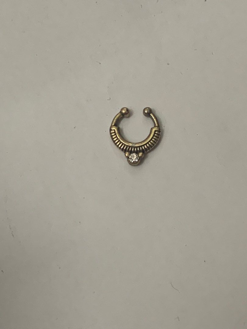 clip on septum ring fake piercing Women s Fashion Jewelry