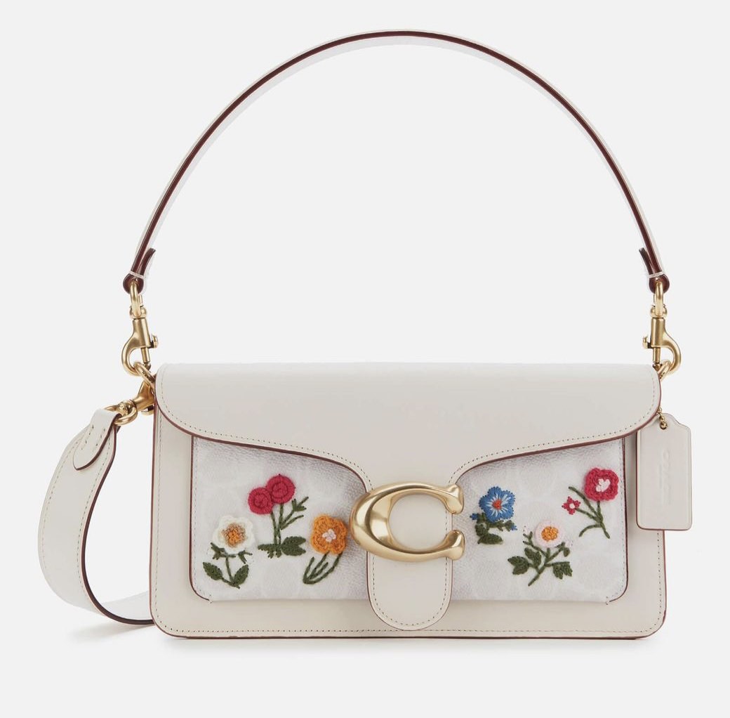 Coach Women s Signature Floral Embroidery Tabby Shoulder Bag