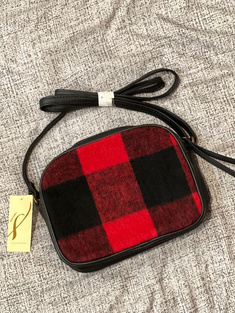 Buffalo plaid crossbody hotsell purse