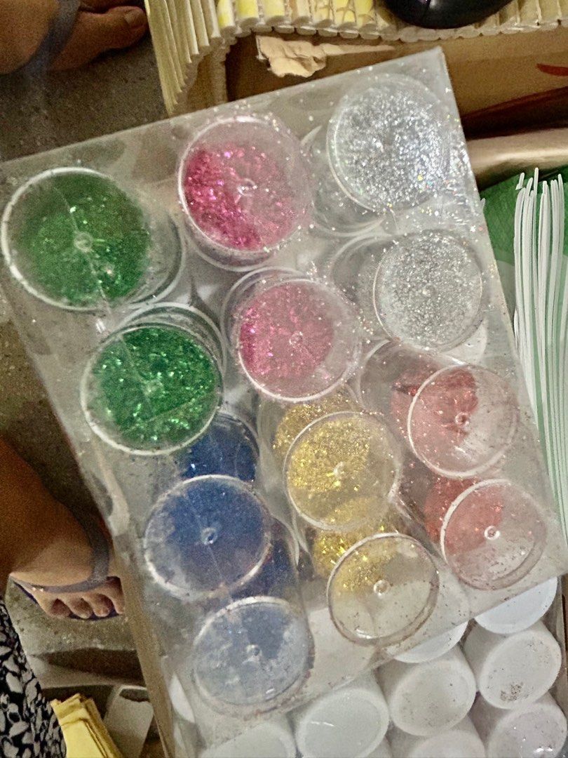 Colored Glitters (Category: Craft Supplies & Tools) located in Manila. Submitted by cozzyessentialshopph (Listing ID 1254245050, Image 1). Description: Item: Colored Glitters Type: Art Craft Materials Color available: see pictures 👆 Price: Retail or Pack Starts at P25 each 📍 Loc: Ipil Bambang Manila 📍 MOP: GCash, PayMaya, BDO, PNB, BPI 📍 MOD: all SF and booking courier service are c/o by the buyer Option: pick up at the location mentioned 👆 