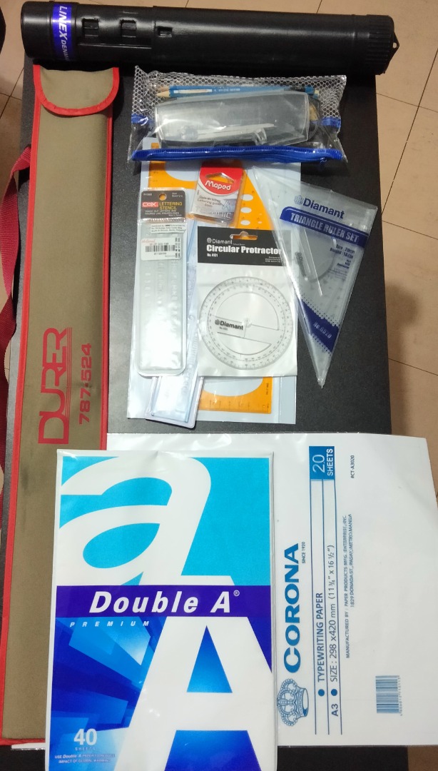 COMPLETE Drafting Tools Set FREE A4 and A3 Paper, Hobbies & Toys