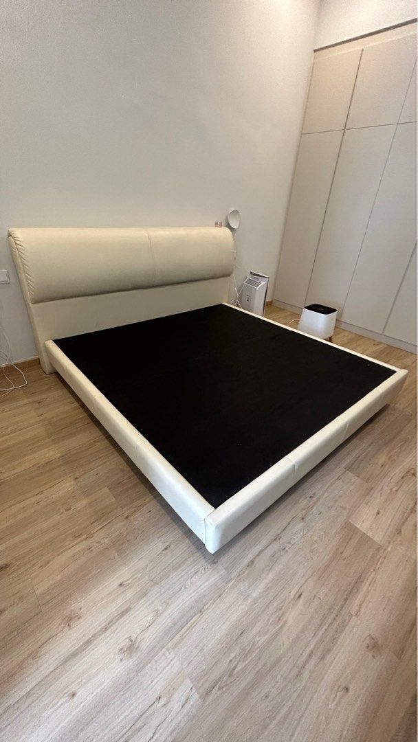 Cream Simmons bedframe, Furniture & Home Living, Furniture, Bed Frames
